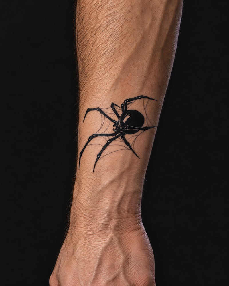 קעקוע קטן | BLACK WIDOW